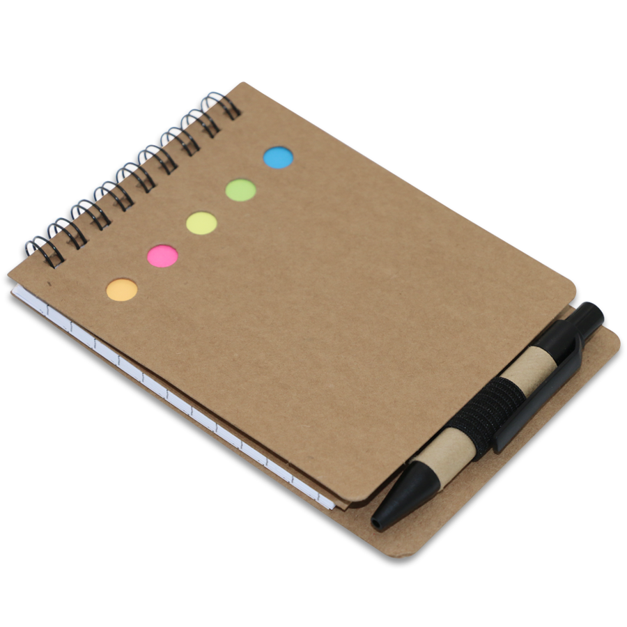 carnet post-it ecologique avec mini stylo
