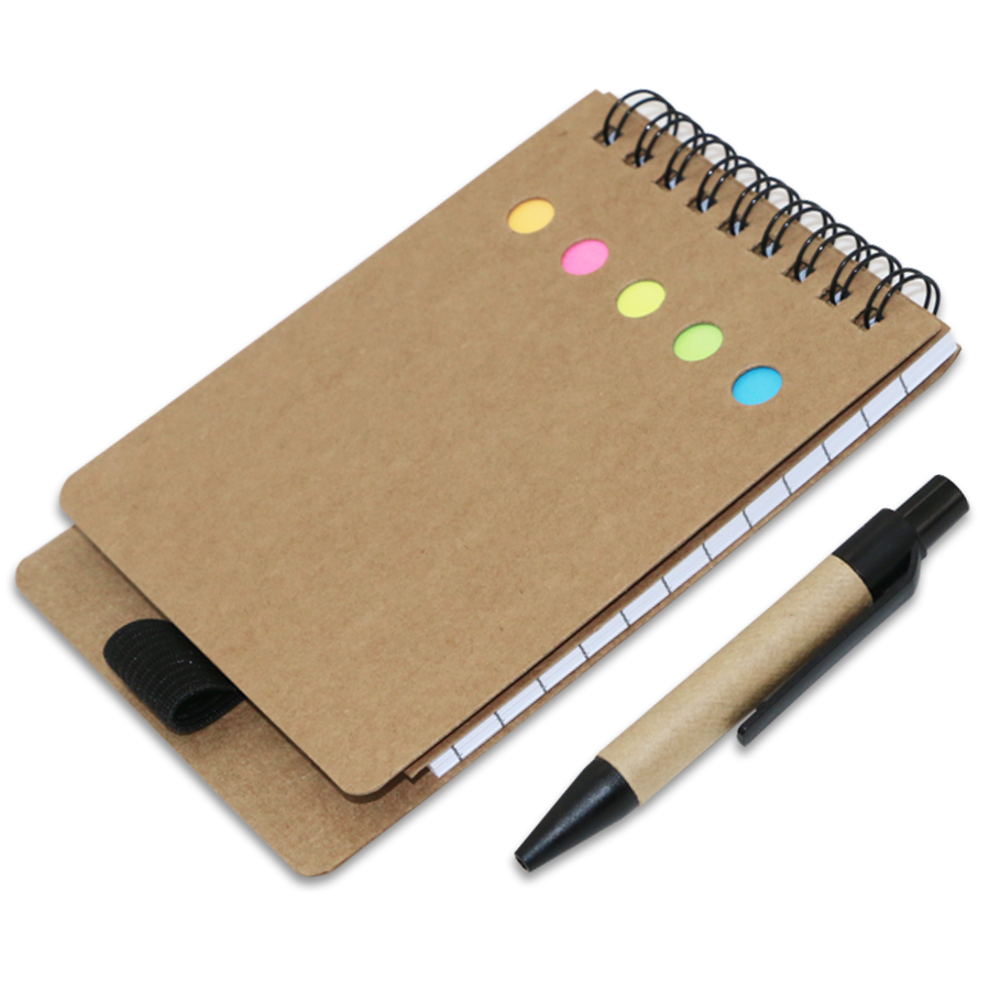 carnet post-it ecologique avec mini stylo