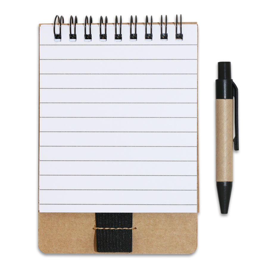 carnet post-it ecologique avec mini stylo