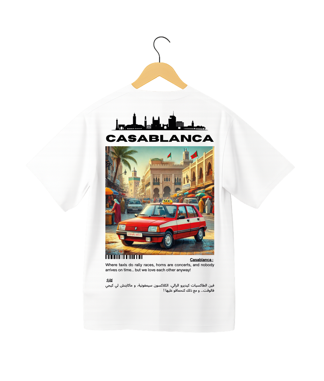 OverSize "CASABLANCA" T-shirt / BELDI_CITIES Collection